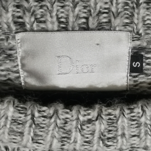 Dior Grey Knit Pullover Sweatshirt - Picture 2 of 3